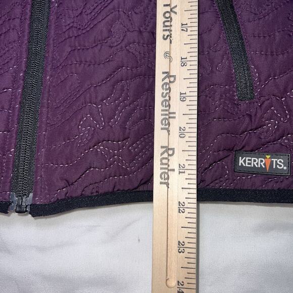 Kerrits Quilted Jacket Size L Plum Purple Unbridled Horse Full Zip Lightweight - Picture 7 of 11